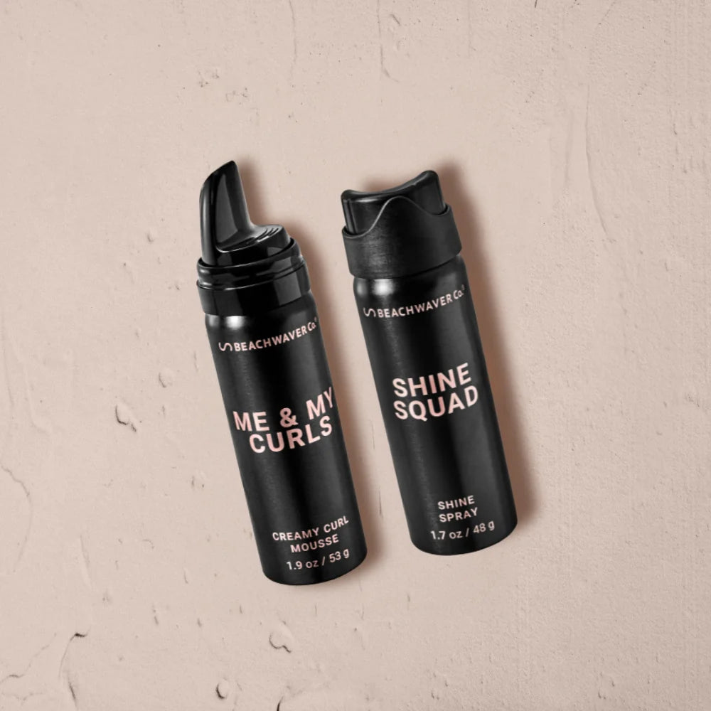 Travel Set of 2: Me & My Curls Mousse + Shine Squad Shine Spray